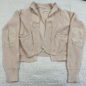We The Free Worn Thru Surplus Cardigan Sweater Champagne Dream S